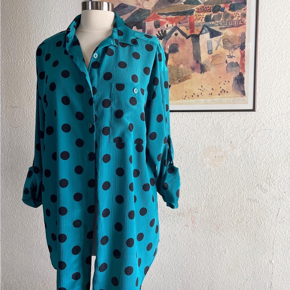 Vintage polka dot blouse
